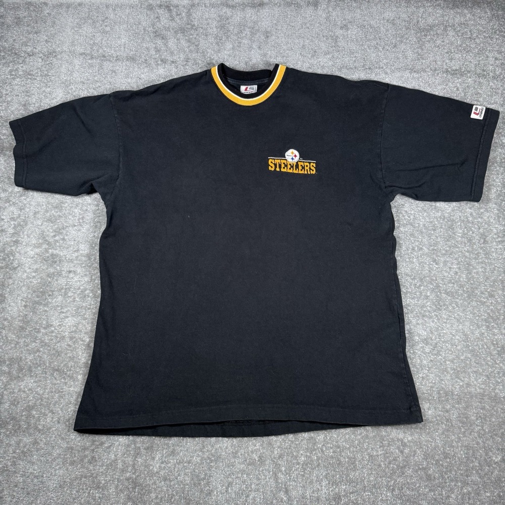 Vintage Steelers Legends Athletics T-Shirt Men's XL?? Black Embroidered‎ Heavy